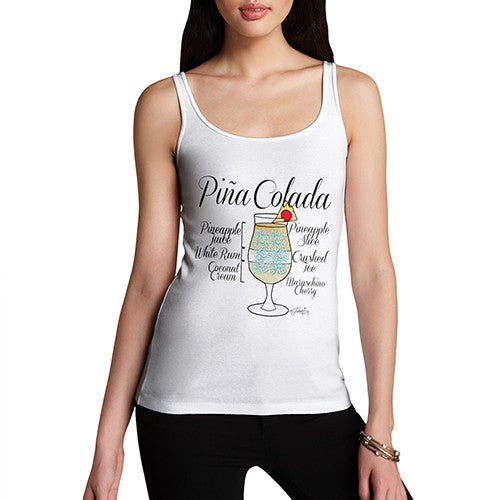 Women's Pina Colada Cocktail Recipe Tank Top