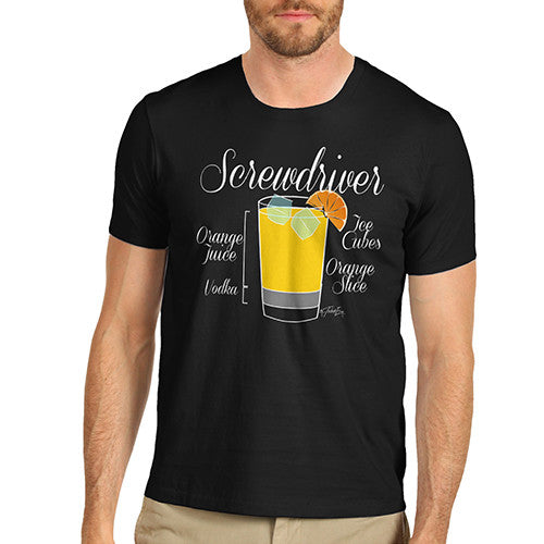 Men's Screwdriver Cocktail Recipe T-Shirt