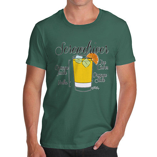 Men's Screwdriver Cocktail Recipe T-Shirt