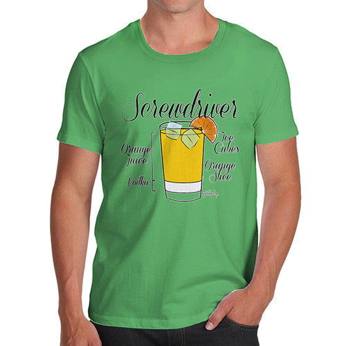 Men's Screwdriver Cocktail Recipe T-Shirt