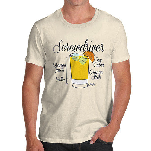 Men's Screwdriver Cocktail Recipe T-Shirt