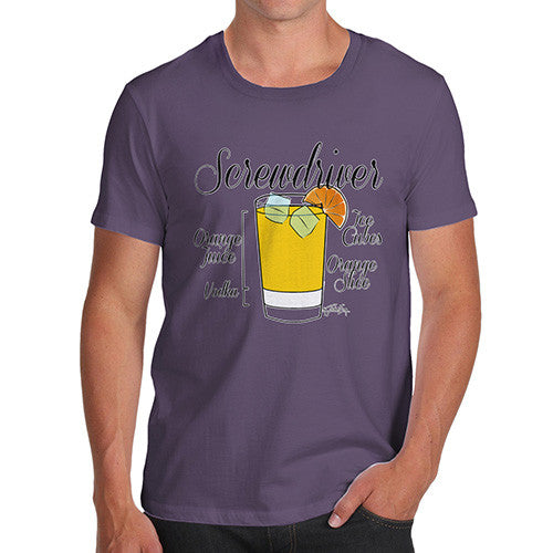 Men's Screwdriver Cocktail Recipe T-Shirt