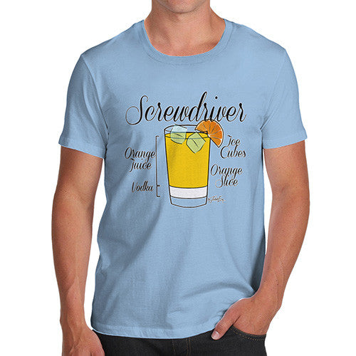 Men's Screwdriver Cocktail Recipe T-Shirt