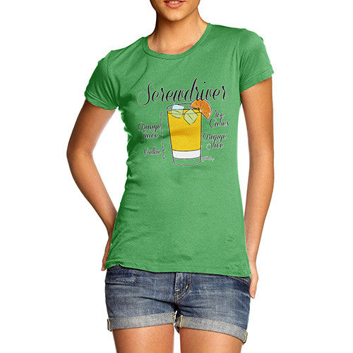 Women's Screwdriver Cocktail Recipe T-Shirt