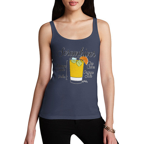 Women's Screwdriver Cocktail Recipe Tank Top