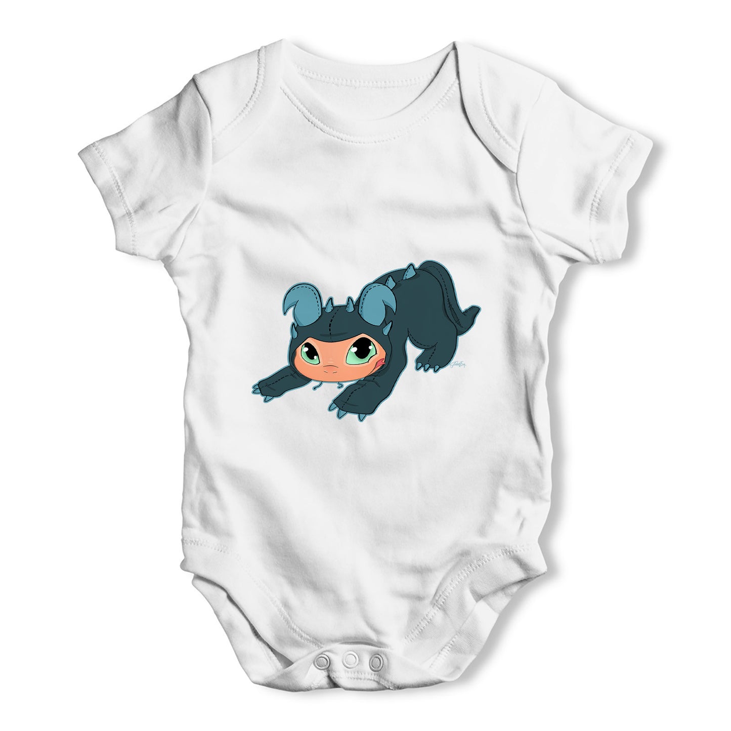 Playful Snap The Dragon Baby Grow Bodysuit