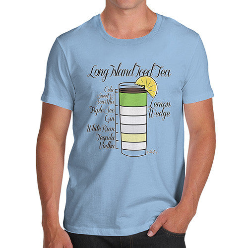 Men's Long Island Iced Tea Recipe T-Shirt