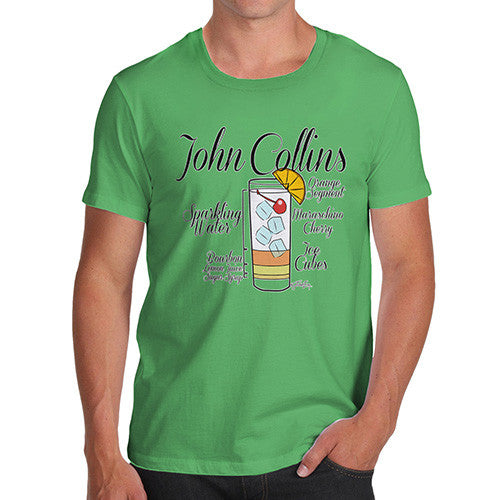 Men's John Collins Drink Recipe T-Shirt