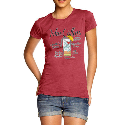 Women's John Collins Drink Recipe T-Shirt