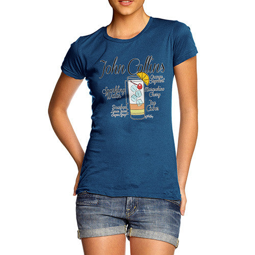 Women's John Collins Drink Recipe T-Shirt