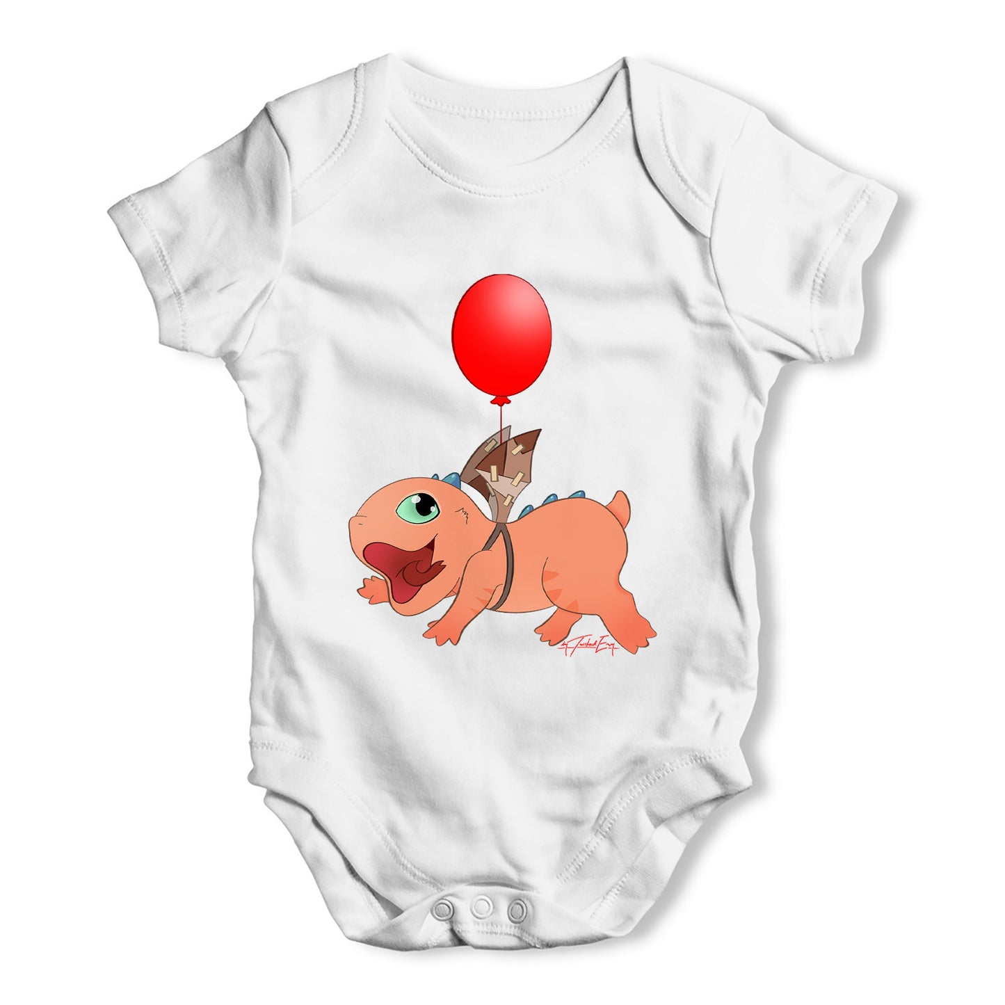 Dragon Balloon Flight Baby Grow Bodysuit