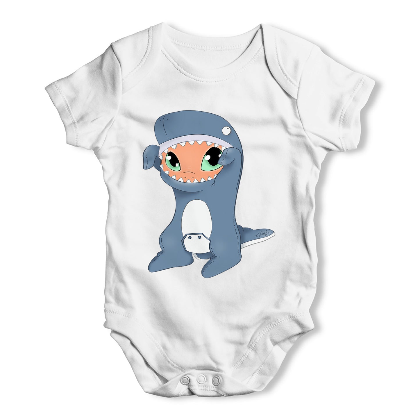 Snap in Whale Costume Baby Grow Bodysuit