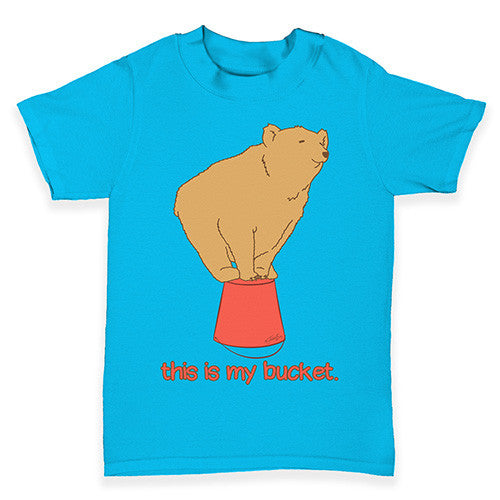 Silly Bear On Bucket Baby Toddler T-Shirt