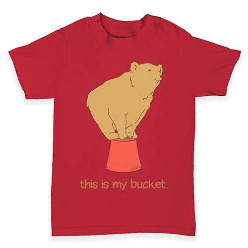 Silly Bear On Bucket Baby Toddler T-Shirt