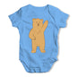 Silly Bear Waving Baby Grow Bodysuit