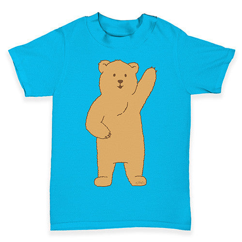 Silly Bear Waving Baby Toddler T-Shirt