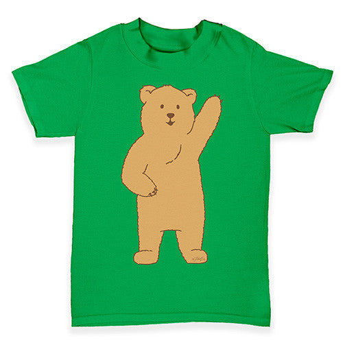 Silly Bear Waving Baby Toddler T-Shirt