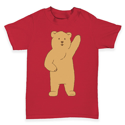 Silly Bear Waving Baby Toddler T-Shirt