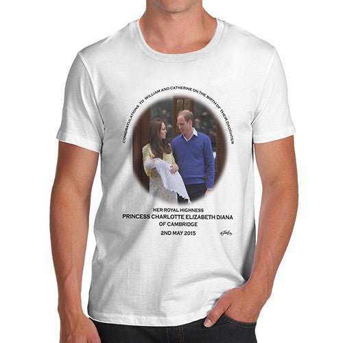 Men's HRH Royal Baby Princess Charlotte Commemorative T-Shirt