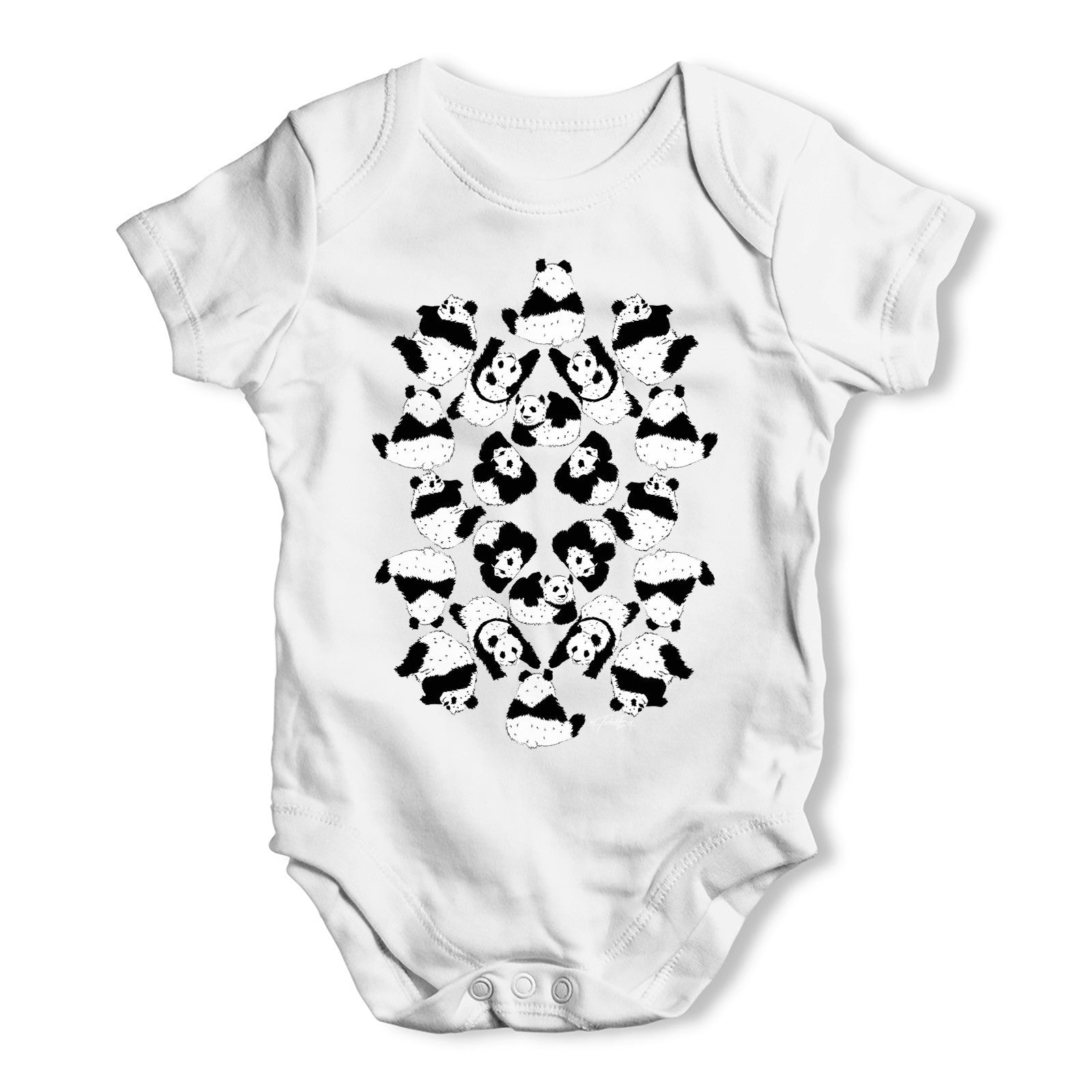 Family Of Panda's Baby Grow Bodysuit