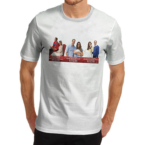 Men's Kate And William Royal Timeline T-Shirt