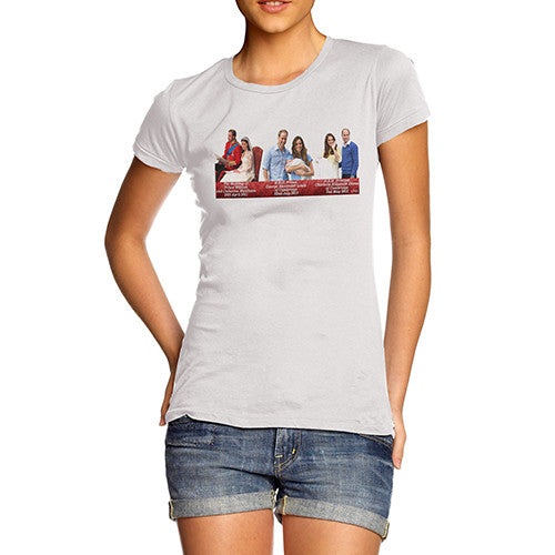 Women's Kate And William Royal Timeline T-Shirt