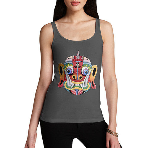 Women's Tribal Mask Tank Top