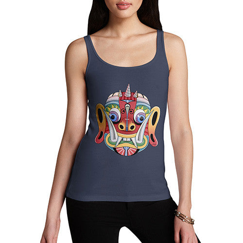 Women's Tribal Mask Tank Top