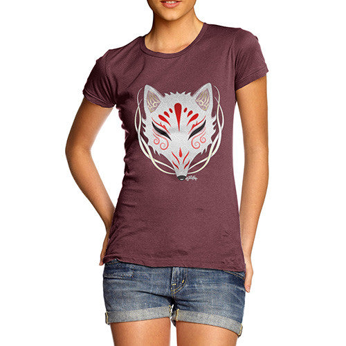 Women's Kitsune Tribal Mask T-Shirt