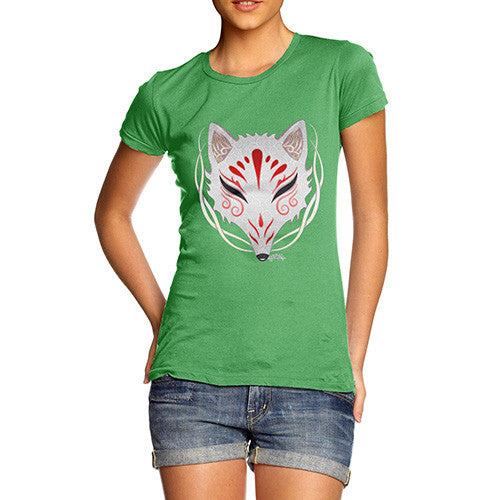 Women's Kitsune Tribal Mask T-Shirt