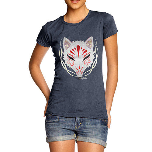 Women's Kitsune Tribal Mask T-Shirt