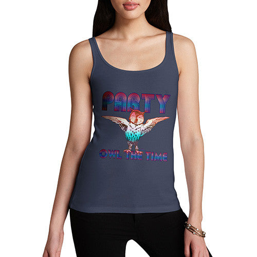 Women's Party Owl Tank Top