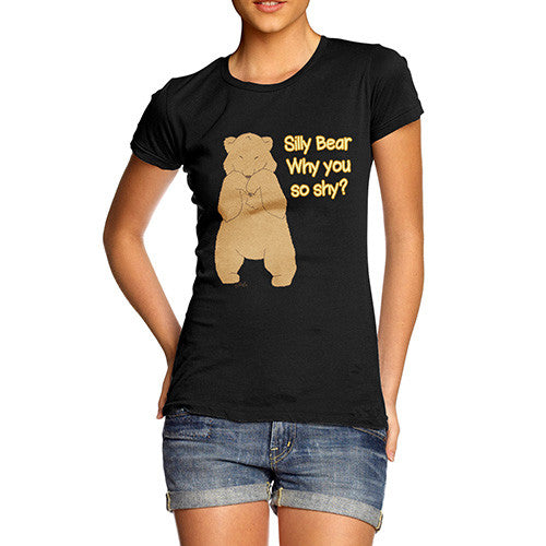 Women's Shy Silly Bear T-Shirt