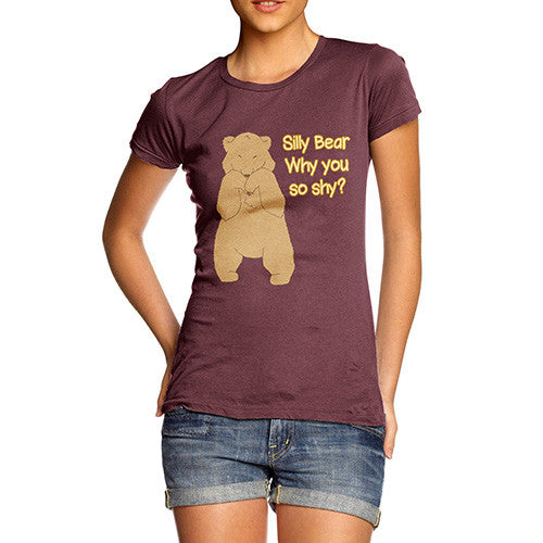 Women's Shy Silly Bear T-Shirt