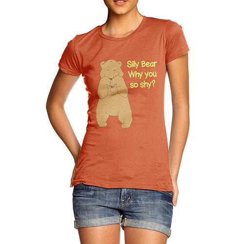 Women's Shy Silly Bear T-Shirt