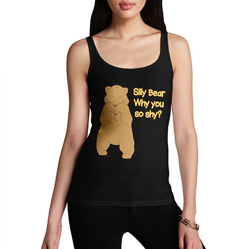 Women's Shy Silly Bear Tank Top