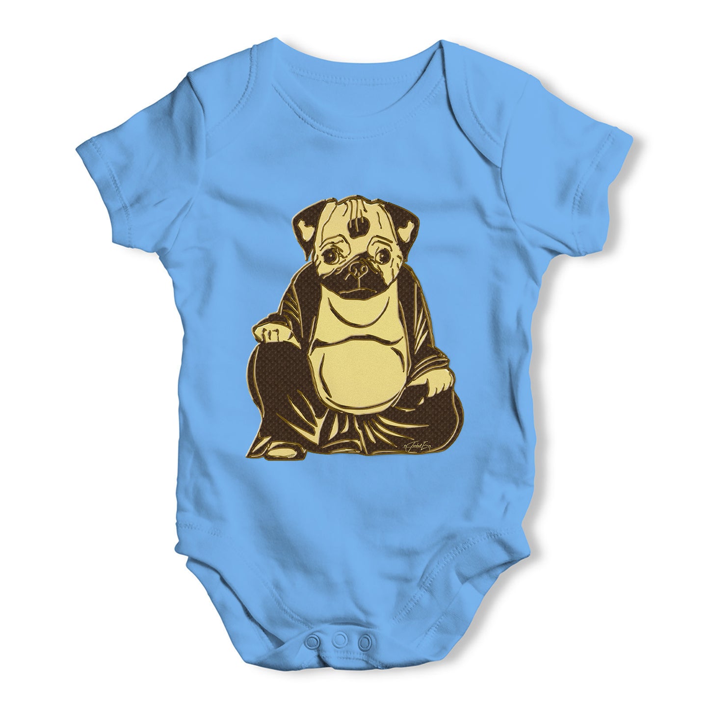 Buddha Pug Baby Grow Bodysuit