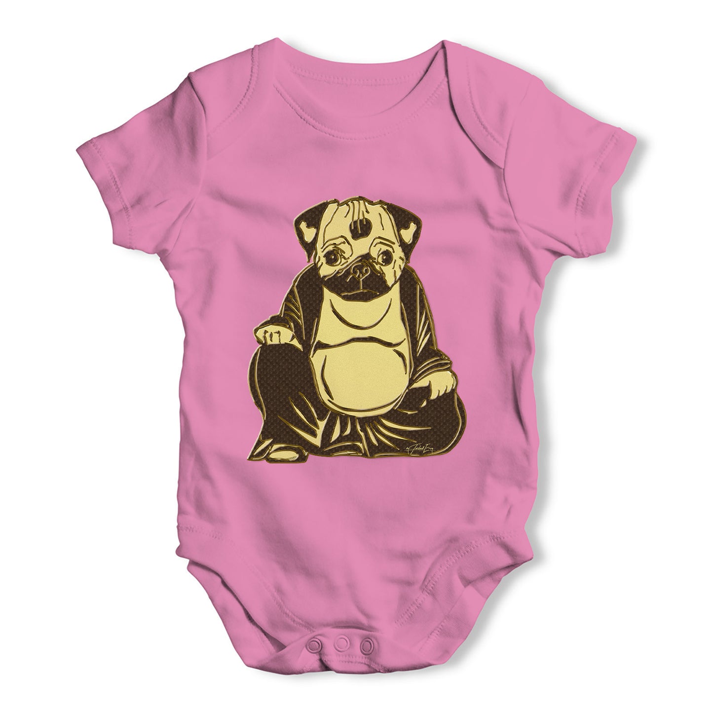 Buddha Pug Baby Grow Bodysuit