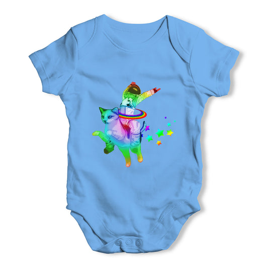 Space Cat Ride Baby Grow Bodysuit