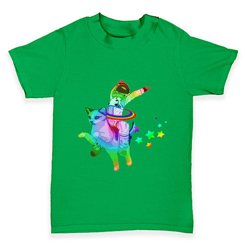 Space Cat Ride Baby Toddler T-Shirt