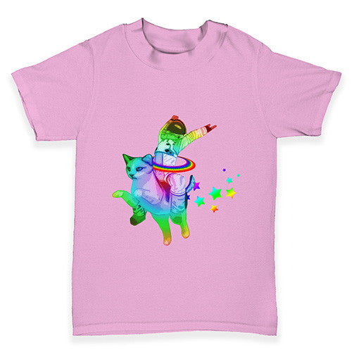 Space Cat Ride Baby Toddler T-Shirt