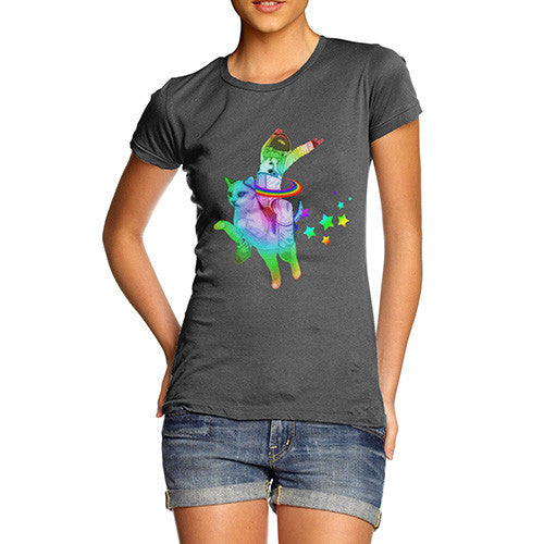 Women's Space Cat Ride T-Shirt