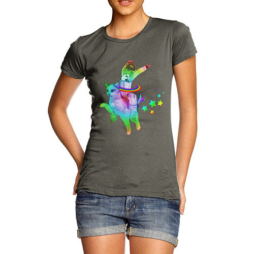 Women's Space Cat Ride T-Shirt