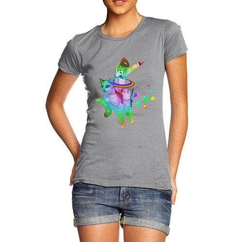 Women's Space Cat Ride T-Shirt