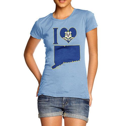 Women's I Love Connecticut T-Shirt