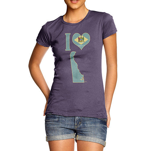 Women's I Love Delaware T-Shirt