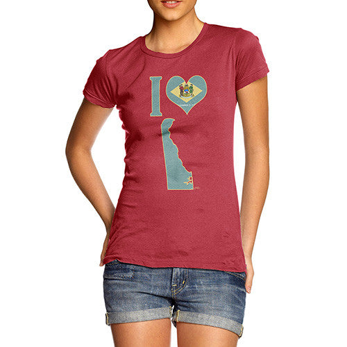 Women's I Love Delaware T-Shirt