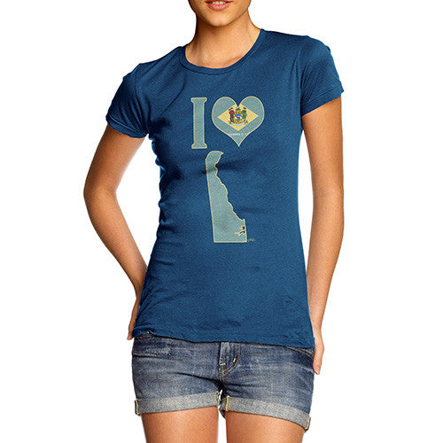 Women's I Love Delaware T-Shirt