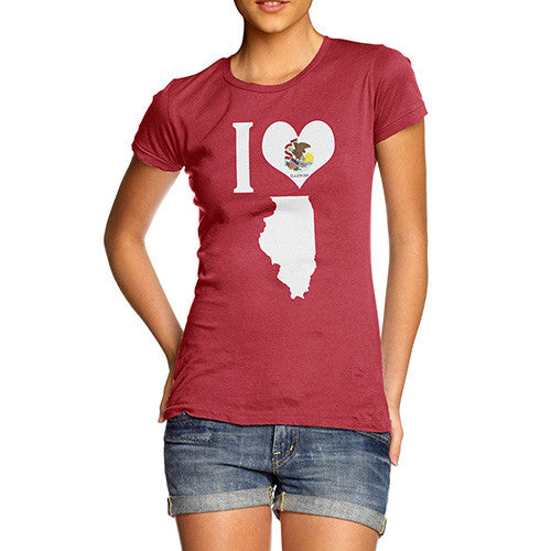 Women's I Love Illinois T-Shirt