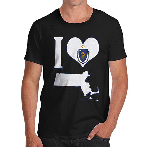 Men's I Love Massachusetts T-Shirt